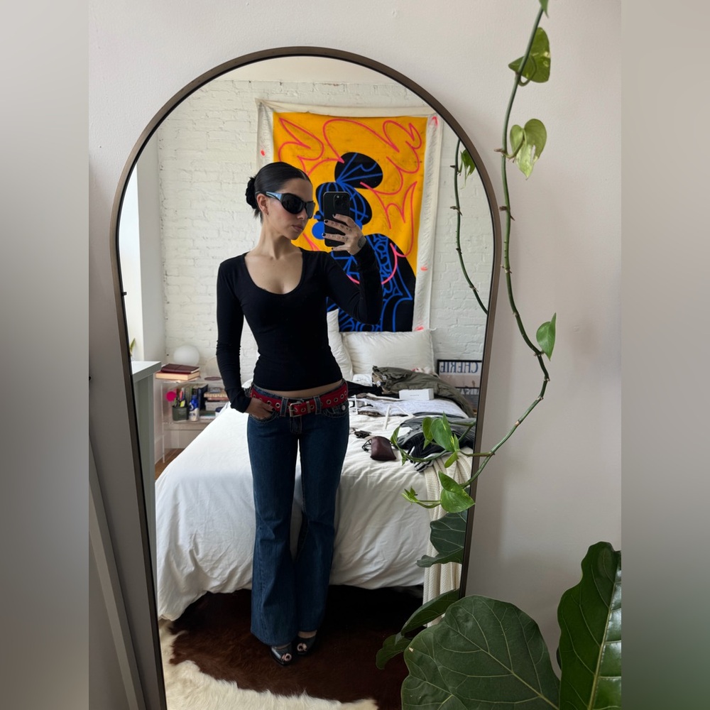 VINTAGE TRUE RELIGION LOW-RISE DENIM JEANS